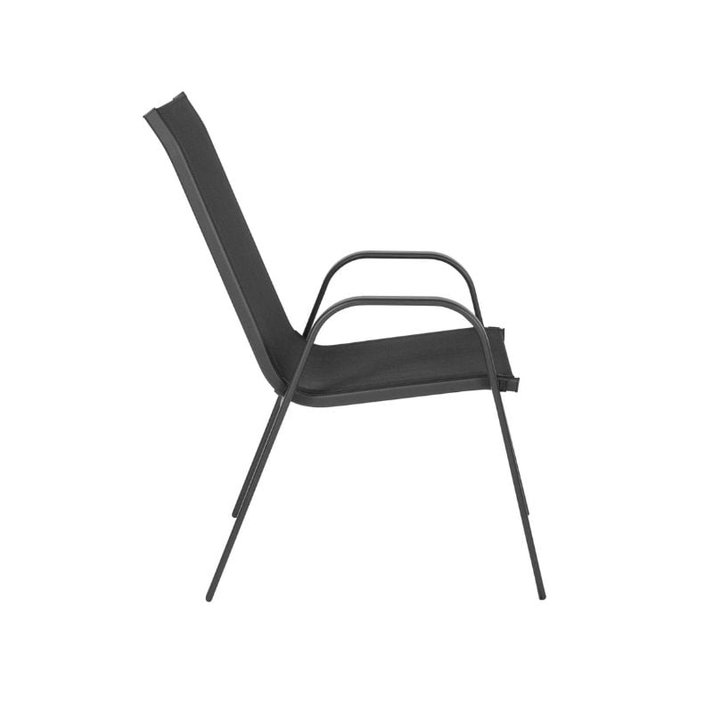 SILLA CITYSHOP NEGRO RINCONADA DE FIERRO Y MALLA TEXTILENO - 2