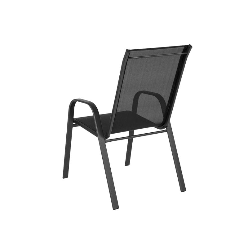SILLA CITYSHOP NEGRO RINCONADA DE FIERRO Y MALLA TEXTILENO - 3