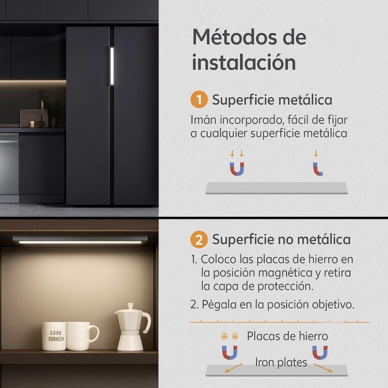 LUZ LED CON SENSOR MOVIMIENTO LAMPARA CLOSET Y COCINA 0.88W 30 CM - 7