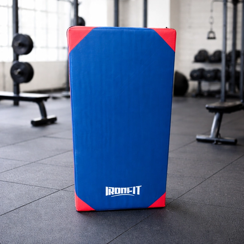 COLCHONETA PARA EJERCICIOS IRONFIT ESPUMA ALTA DENSIDAD CON FUNDA OXFORD AZUL 140X60X5CM - 1