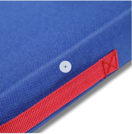 COLCHONETA PARA EJERCICIOS IRONFIT ESPUMA ALTA DENSIDAD CON FUNDA OXFORD AZUL 140X60X5CM - 3