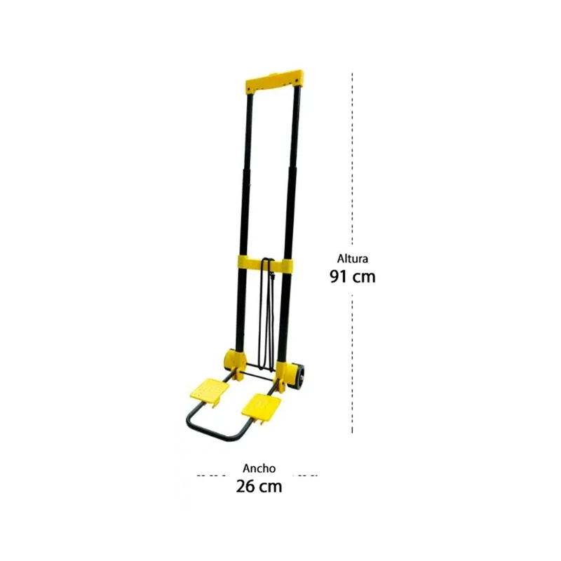 MINI CARRO DE CARGA PLEGABLE CON RUEDAS Y MANGO EXTENSIBLE 30 KG - 2