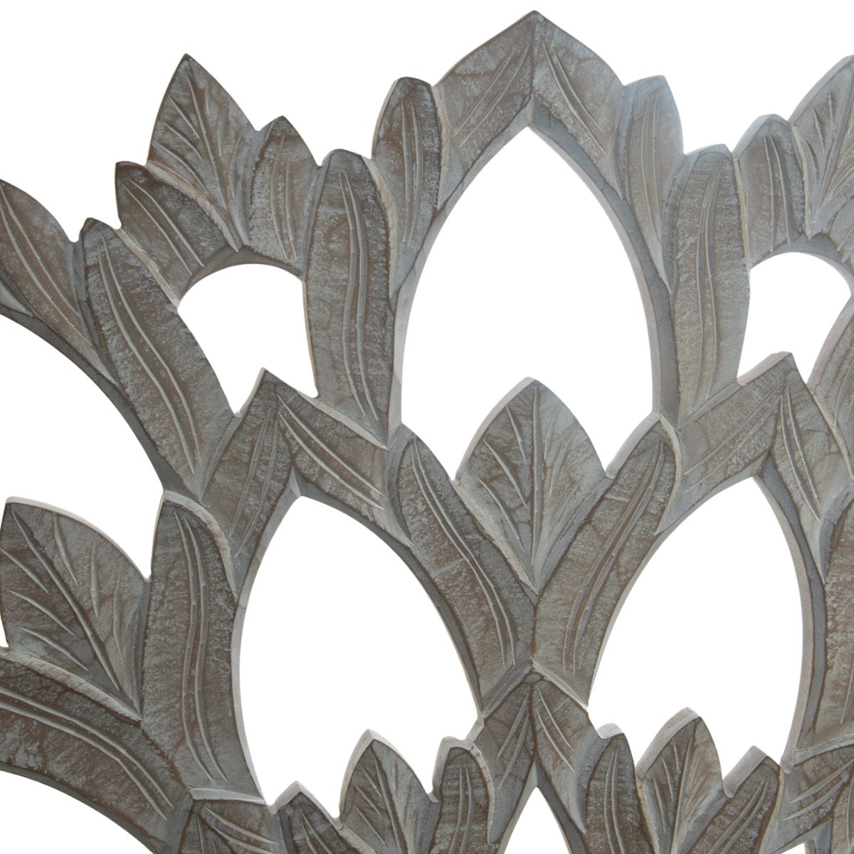 RESPALDO NECTAR PANEL FLOR LOTO MDF MADERA TALLADA BLANCO 190 X 130 CM - 3
