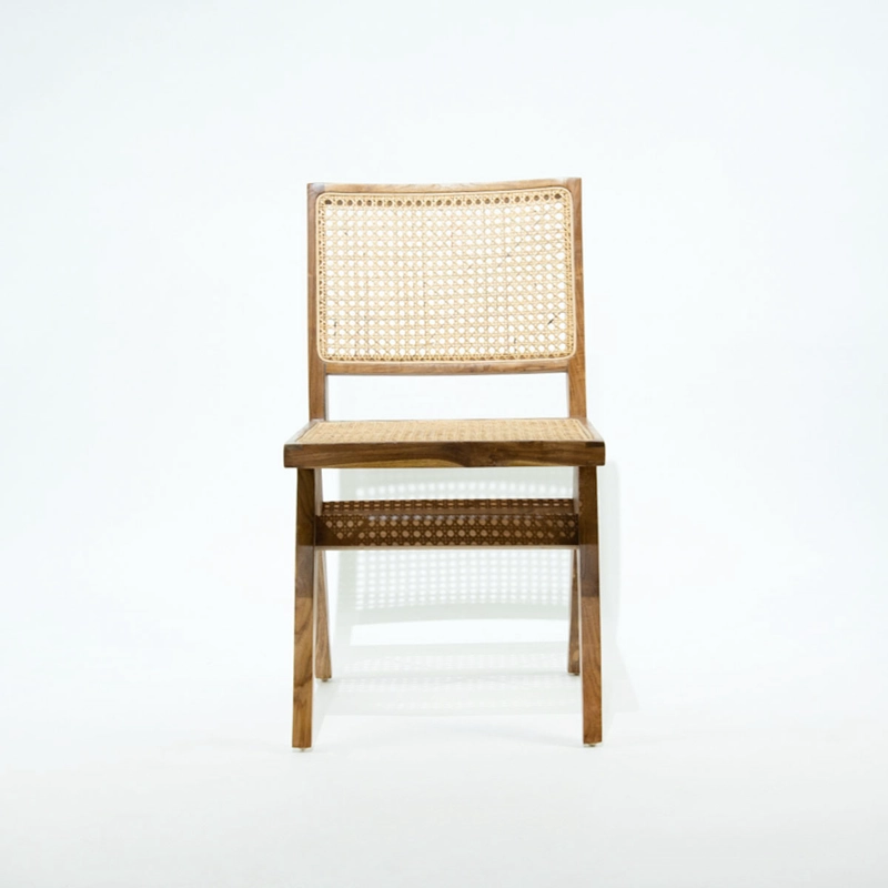 Silla Néctar Madera de Teca con Asiento y Respaldo de Rattan - 3
