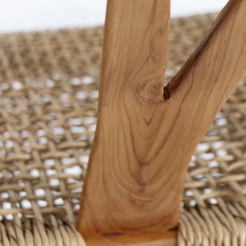 SILLA BAR WISHBONE MADERA Y FIBRA SINTE TICA COLOR NATURAL H102 CM - 2