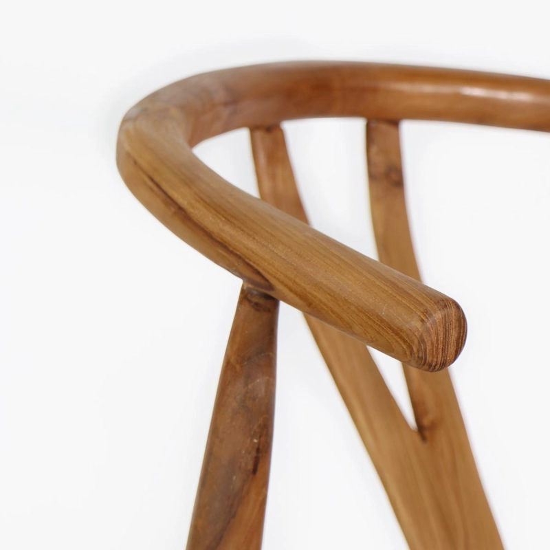 SILLA BAR WISHBONE MADERA Y FIBRA SINTE TICA COLOR NATURAL H102 CM - 8