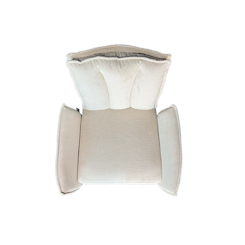 SILLA GIRATORIA PRESTON CON BRAZOS TELA BEIGE 66X63X92 CM - 6