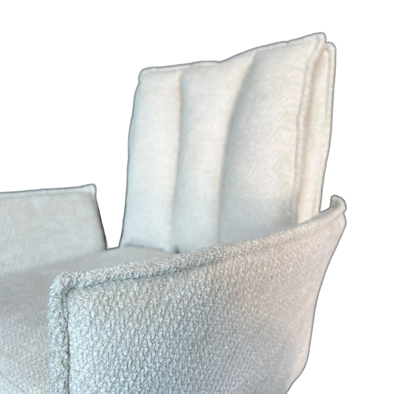 SILLA GIRATORIA PRESTON CON BRAZOS TELA BEIGE 66X63X92 CM - 7