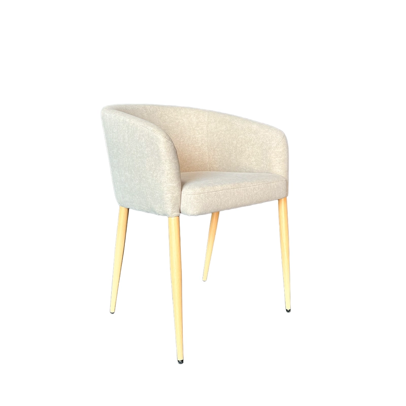 SILLA THOMAS TELA BEIGE PATAS EN MADERA - 2