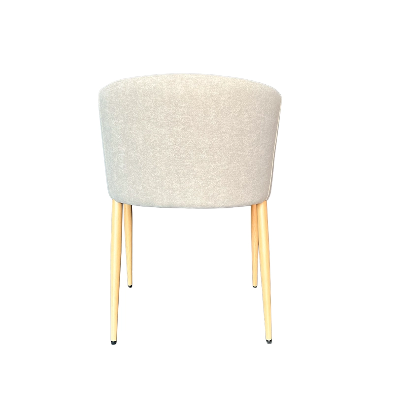 SILLA THOMAS TELA BEIGE PATAS EN MADERA - 5