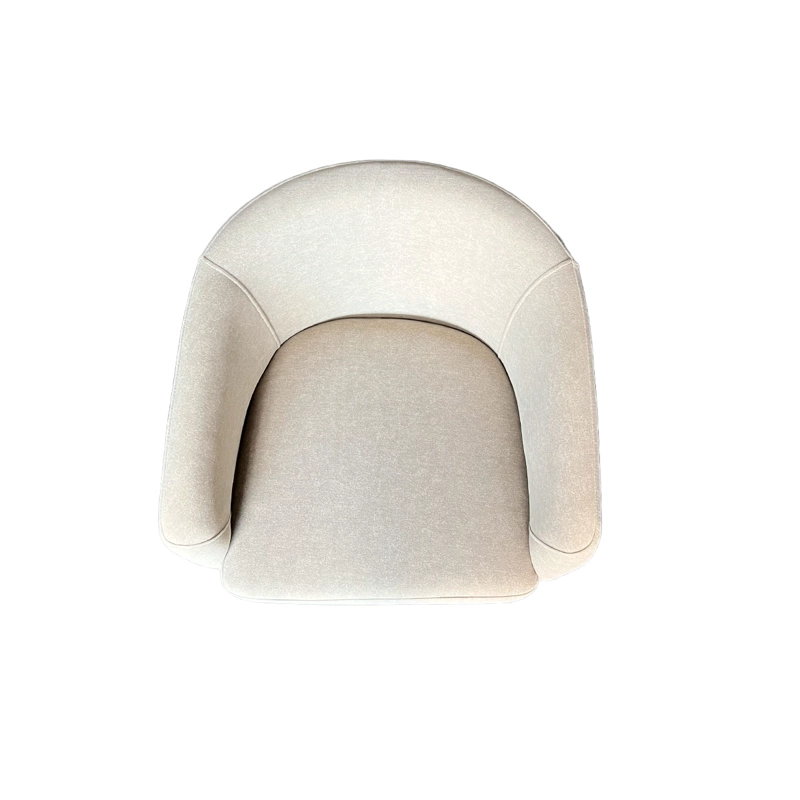 SILLA THOMAS TELA BEIGE PATAS EN MADERA - 6