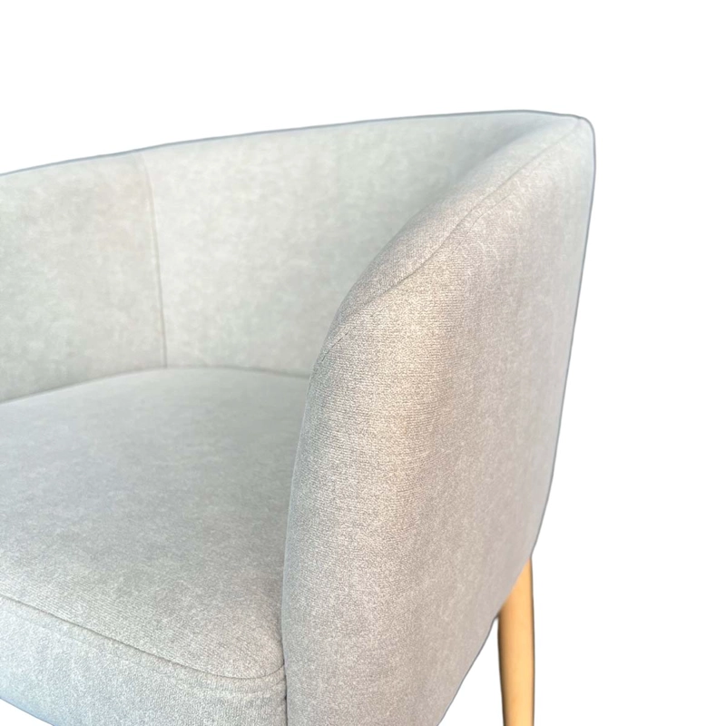 SILLA THOMAS TELA BEIGE PATAS EN MADERA - 7