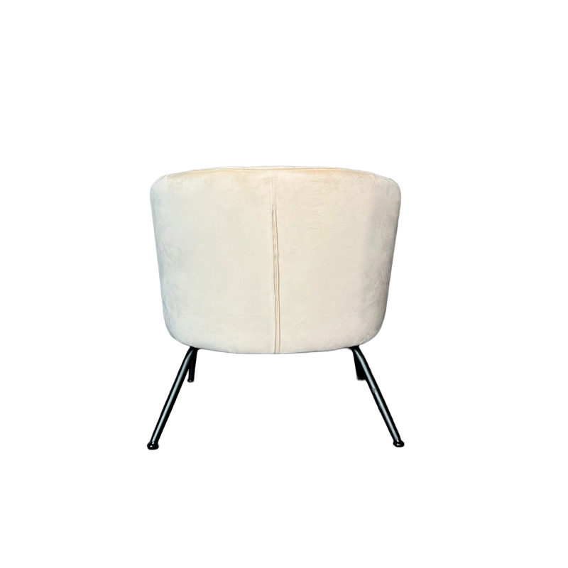 POLTRONA JACOB TELA BEIGE ESTRUCTURA METALICA NEGRA - 5
