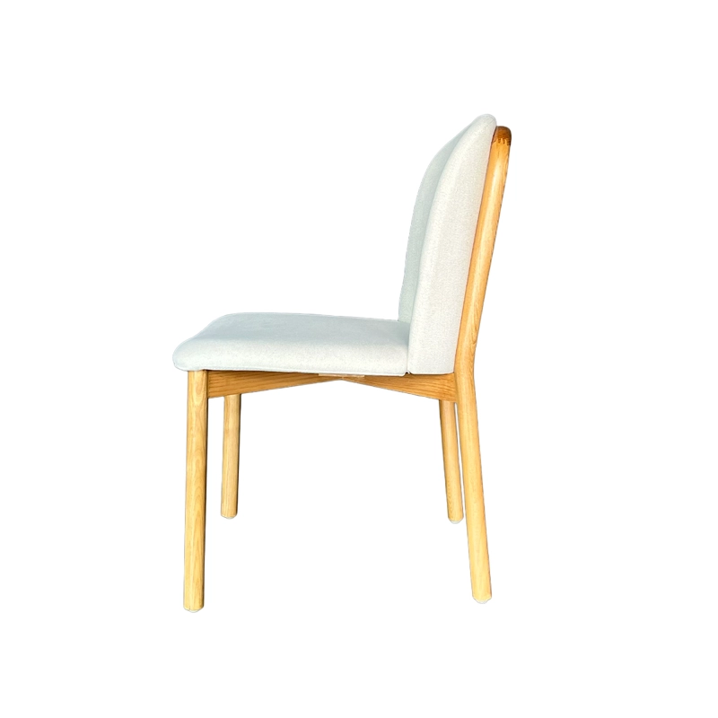 SILLA MANHATTAN MADERA FRESNO NATURAL EN LINO Y ALGODON BEIGE - 3