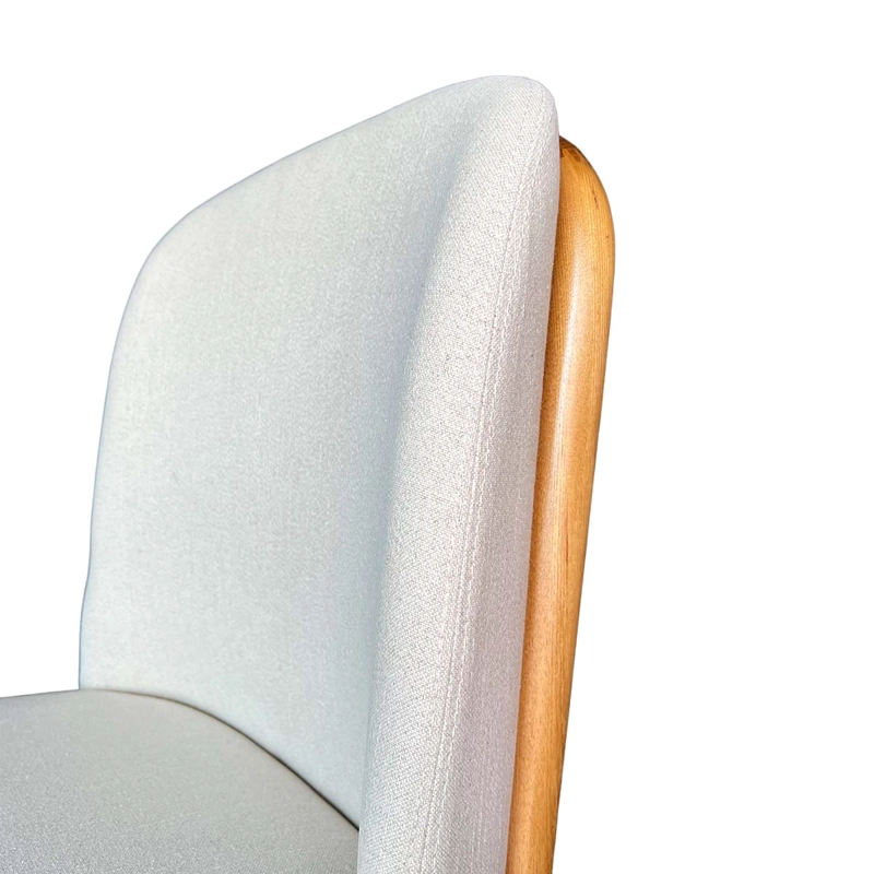 SILLA MANHATTAN MADERA FRESNO NATURAL EN LINO Y ALGODON BEIGE - 4