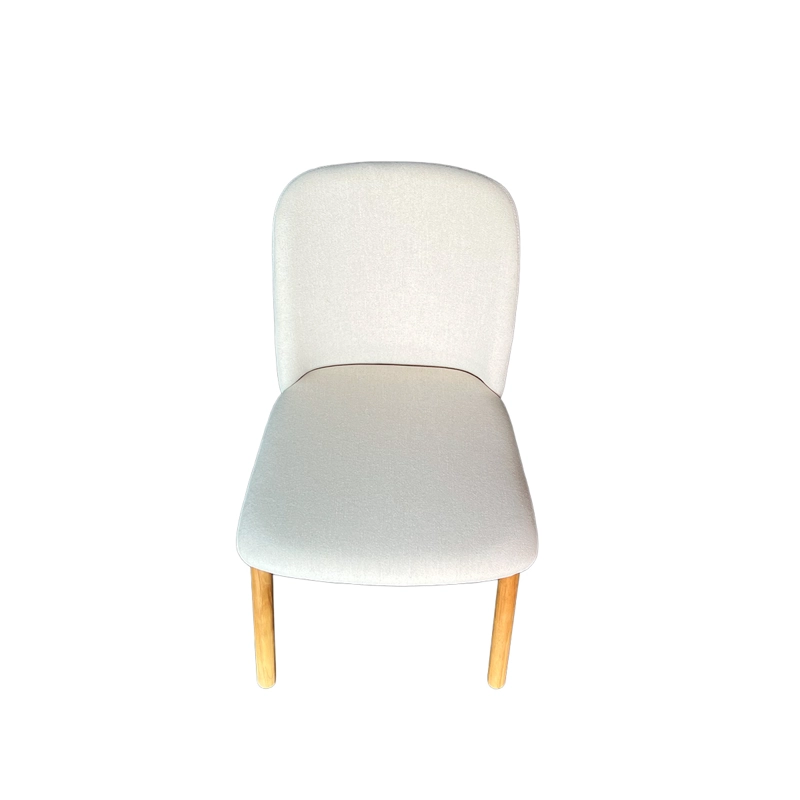 SILLA MANHATTAN MADERA FRESNO NATURAL EN LINO Y ALGODON BEIGE - 5