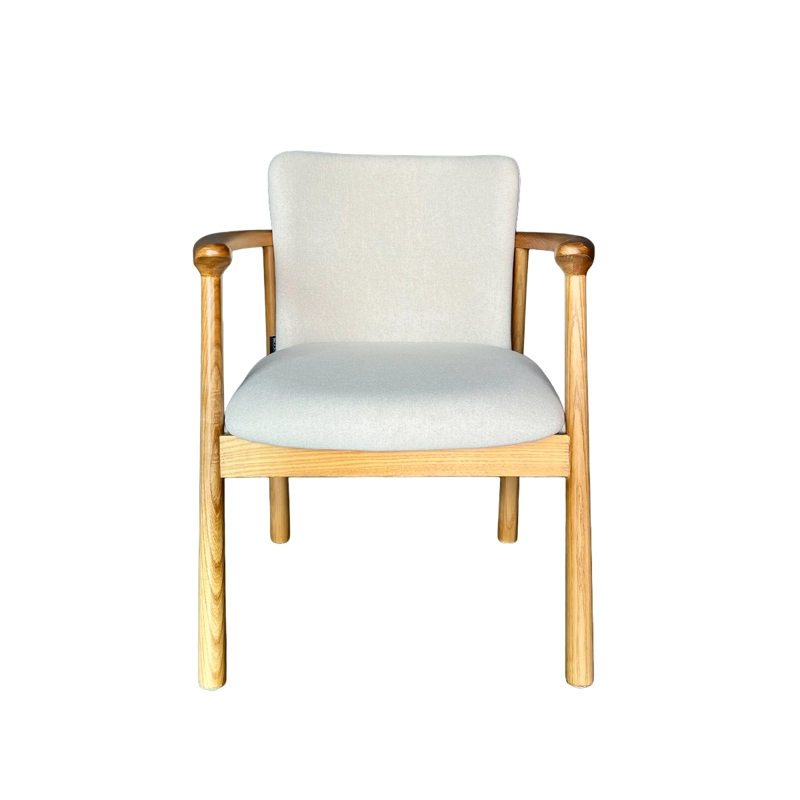 SITIAL MATEO MADERA FRESNO NATURAL EN LINO ALGODON BEIGE - 1
