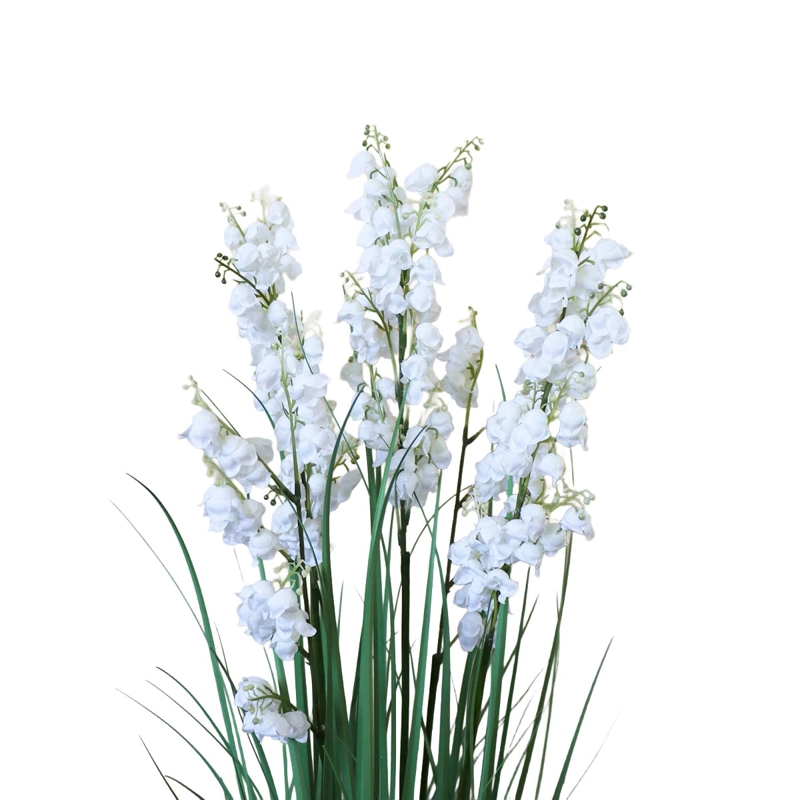 GRASS BELLFLOWER FLOR DE CAMPANILLA CON MACETERO 110 CM DE ALTURA - 3