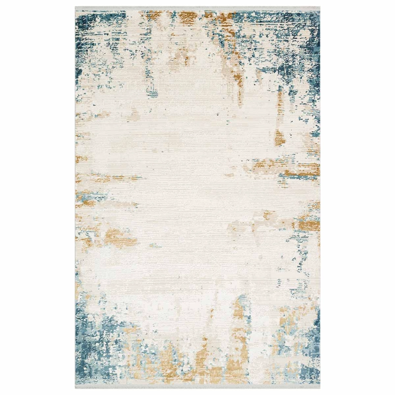 ALFOMBRA TURCA PERRE015 RECTANGULAR POLIE STER CREMA Y AZUL 200 X 290 CM - 2