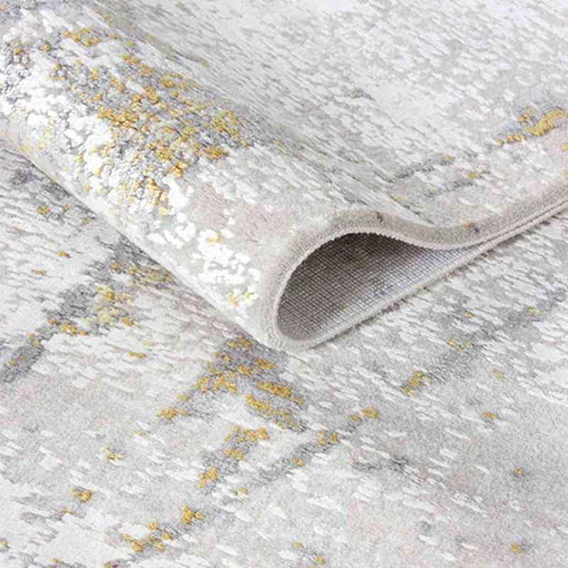 ALFOMBRA TURCA ZETT06 RECTANGULAR GRIS POLIE STER 80 X 300 CM - 3