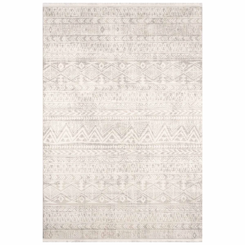 ALFOMBRA TURCA VAIVIEN RECTANGULAR POLIE STER BEIGE CON BLANCO 160 X 230 CM - 2