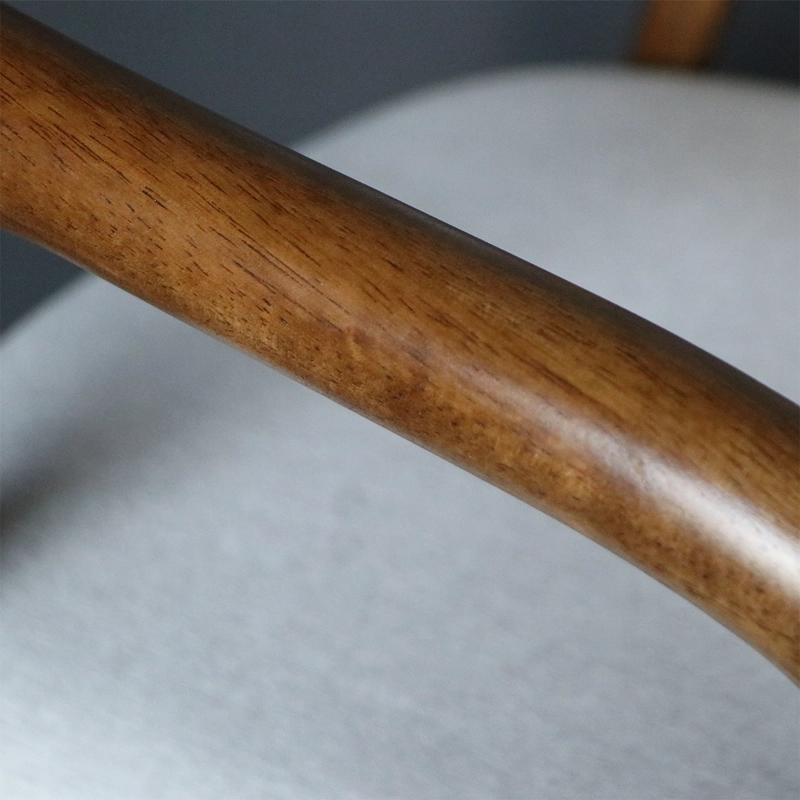 SILLA GYVEN MADERA CAUCHO WALNUT ASIENTO LINO 55X53X80 CM - 3