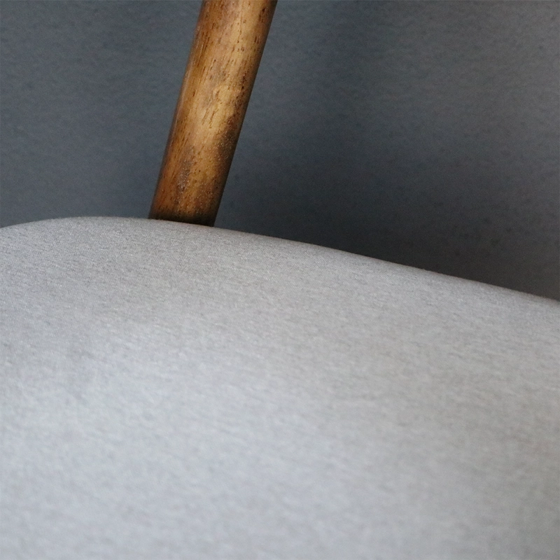 SILLA GYVEN MADERA CAUCHO WALNUT ASIENTO LINO 55X53X80 CM - 4