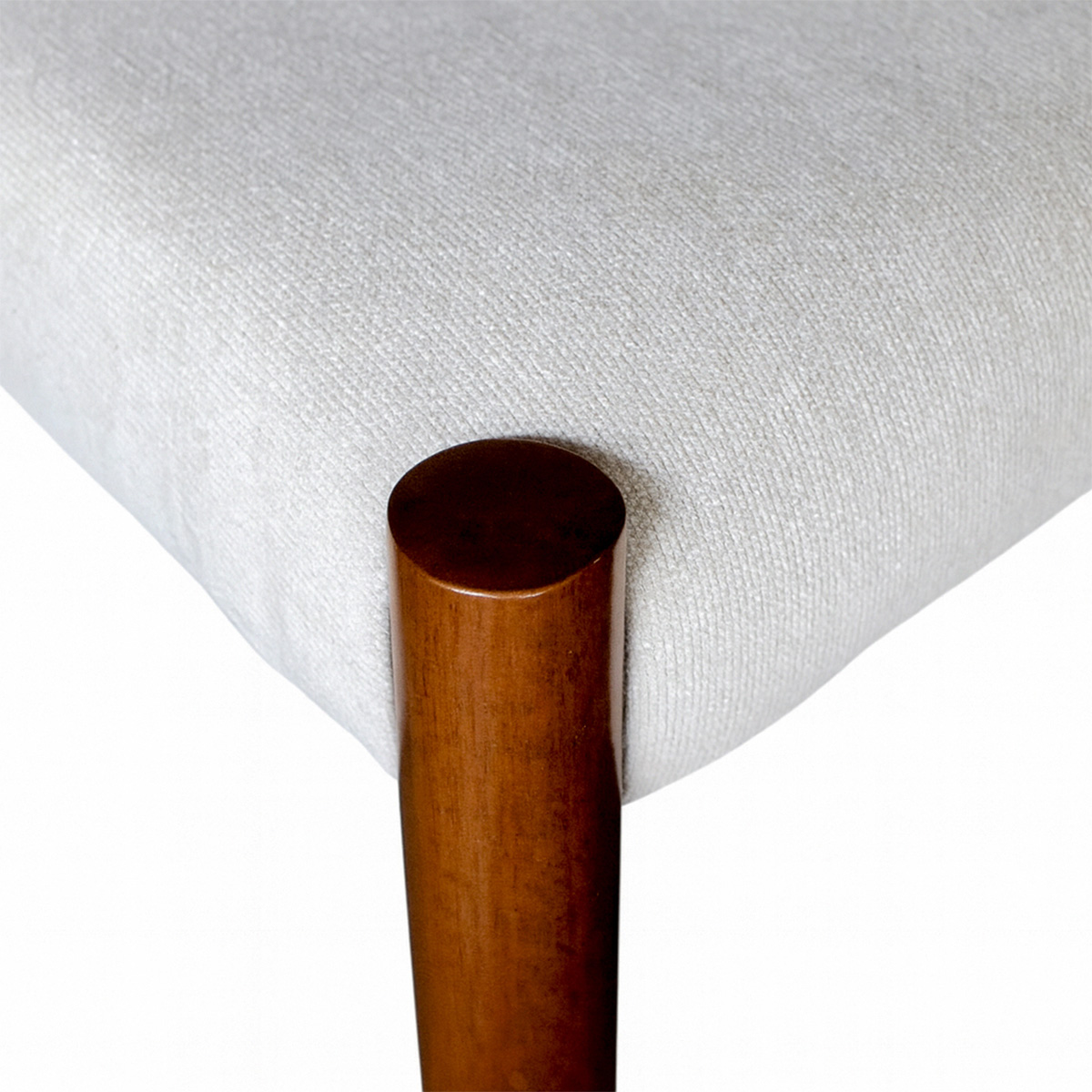 SILLA JULIET MADERA CAUCHO WALNUT ASIENTO LINO 58X55X80 CM - 5