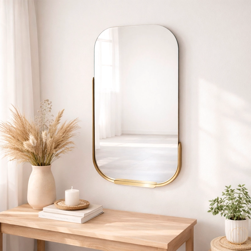 ESPEJO POLETTE CON MARCO METALICO DORADO Y ESPEJO DE 4 MM 51 × 10 × 92,5 CM - 1