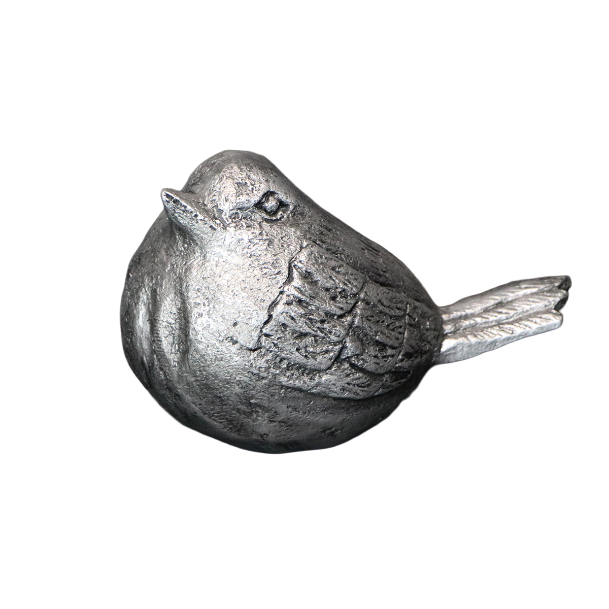 ADORNO PAJARO PAULA POLIRESINA PLATEADO 23,5 X 12,5 X 14 CM - 2