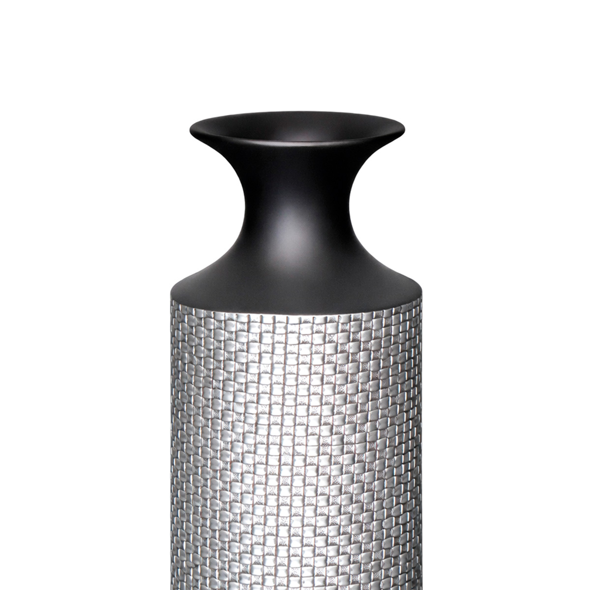 ADORNO SRIO PLATA/NEGRO POLIRESINA 12 X 12 X 50 CM - 3