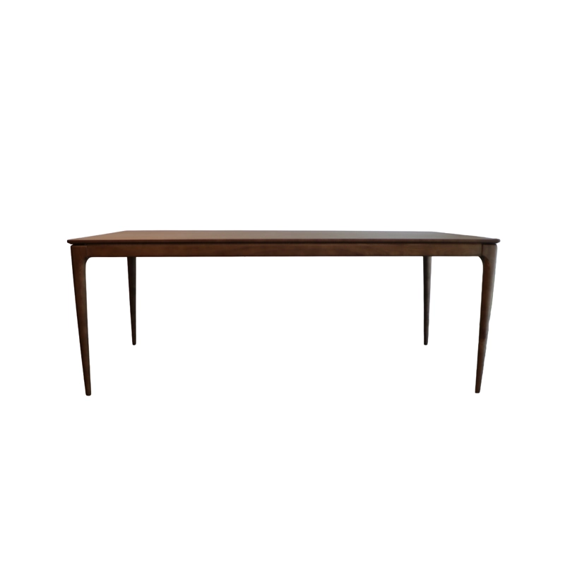 MESA DE COMEDOR VARSOVIA WALNUT EN POLIMADERA CON PATAS DE FRESNO 200X110X75 CM - 2