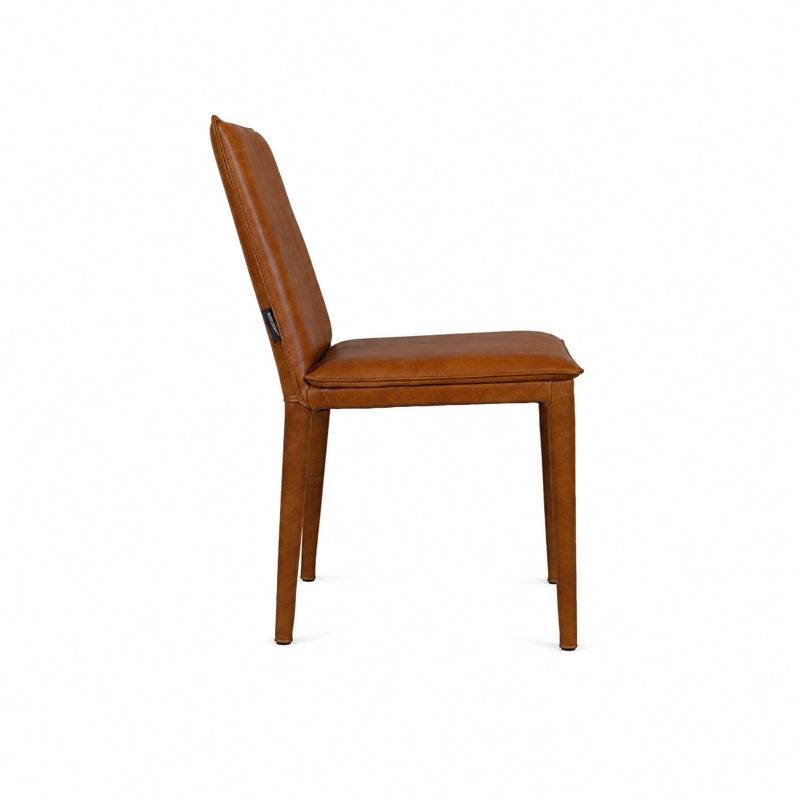 SILLA JULIAN EN CUERO NATURAL FULL GRAIN Y METAL 46 X 58 X 85 CM - 4