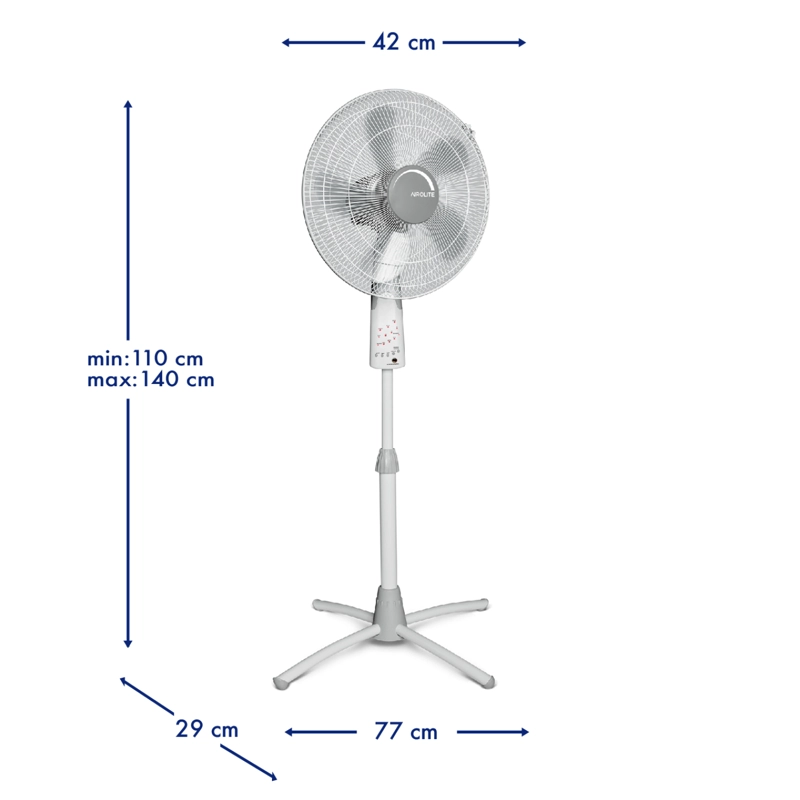 VENTILADOR AIROLITE 50 WATTS PEDESTAL 16' CON CONTROL REMOTO V16P6R - 4