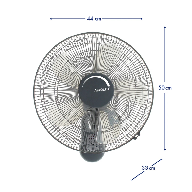 VENTILADOR AIROLITE 50 WATTS MURAL 16 C/R Y TIMER V16M6R - 3