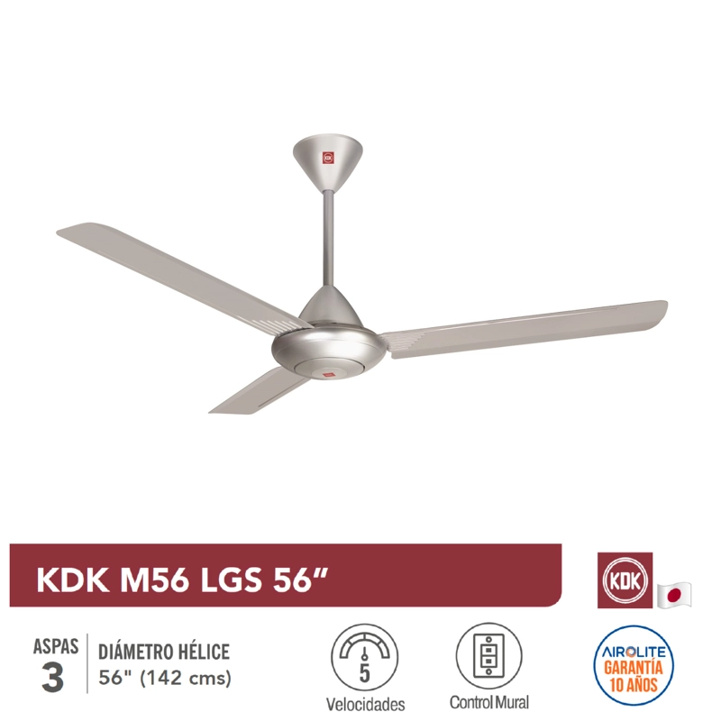 VENT KDK M56LG TECHO-PLATEADO - 3