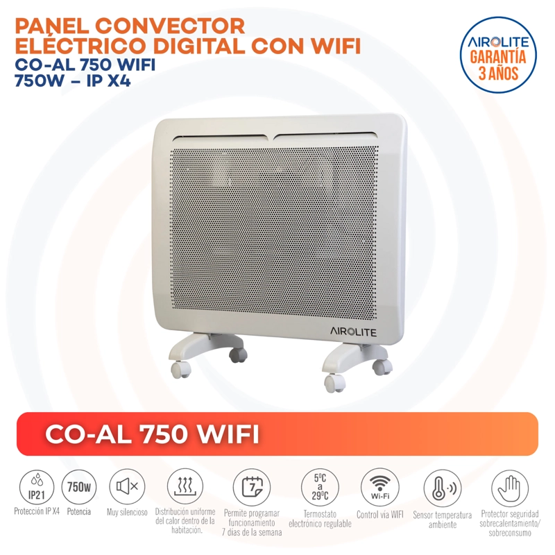 CONVECTOR ELECTRICO DIGITAL WIFI 750W CO-AL 750 - 2