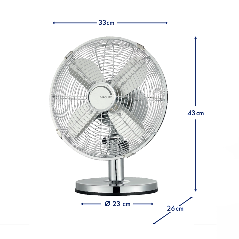 VENTILADOR SOBREMESA AIROLITE 35 WATTS 12 V12SM METAL - 5