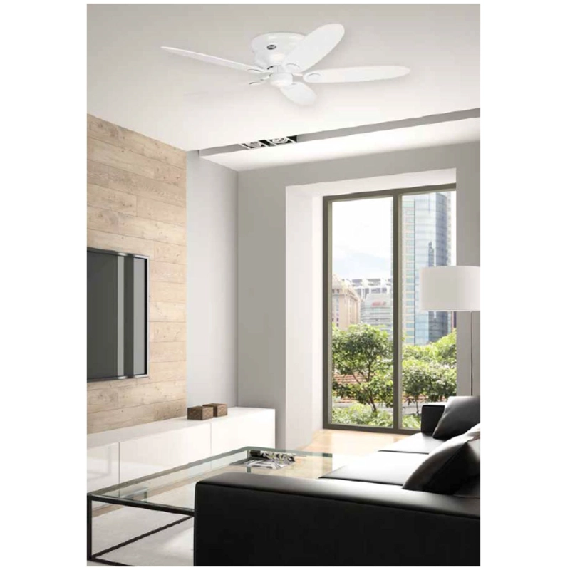 VENTILADOR TECHO HUNTER LOW PROFILE BCO - 5