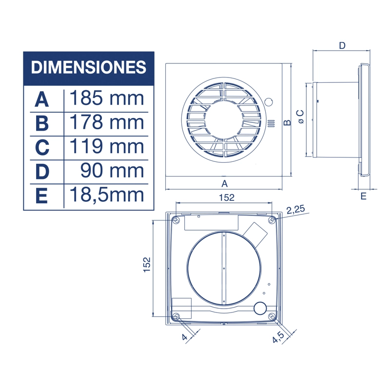 EXTRACTOR AIROLITE FILO MFT 120 - 6