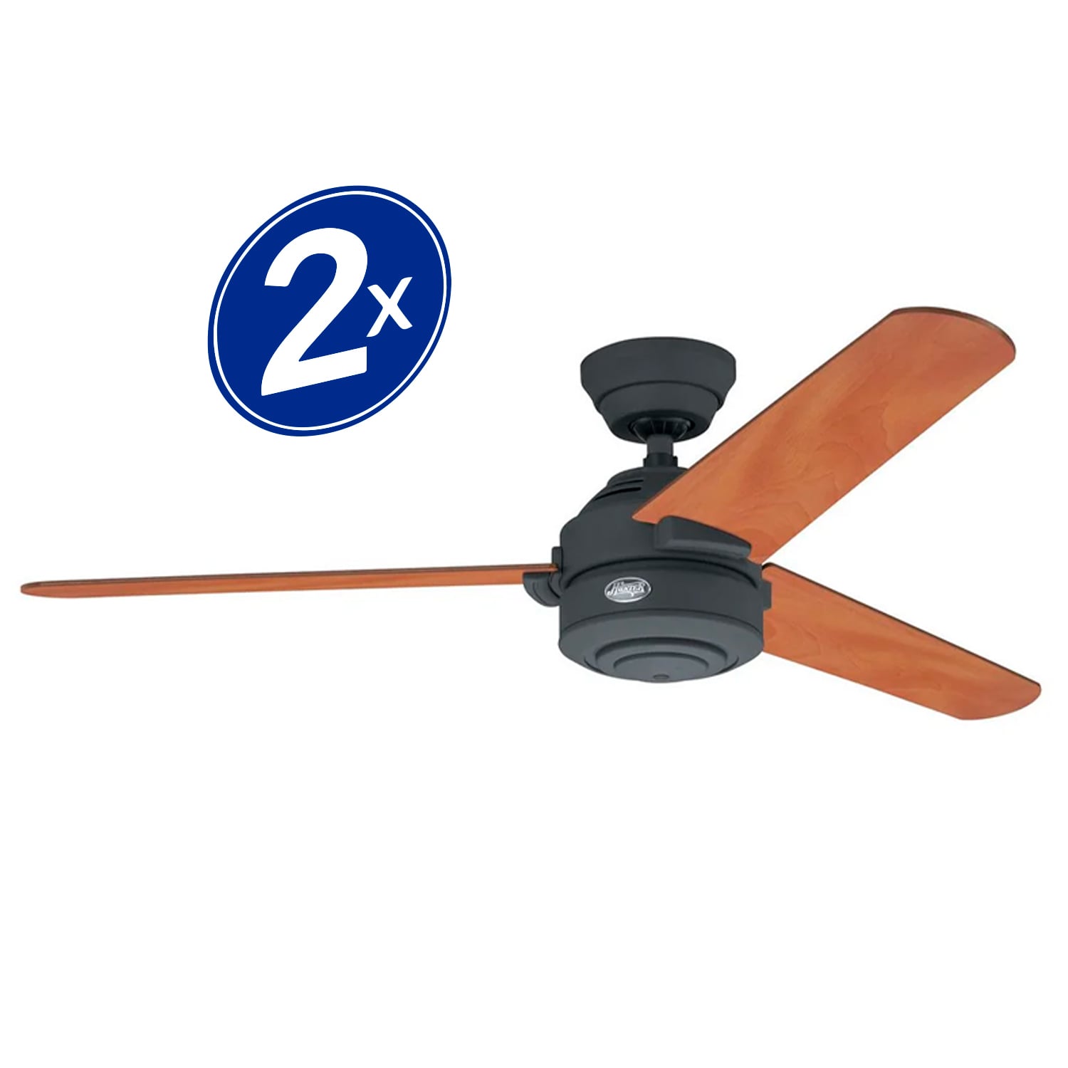 PACK HUNTER 68 WATTS X2 VENTILADOR TECHO CARRERA CAFE - 3