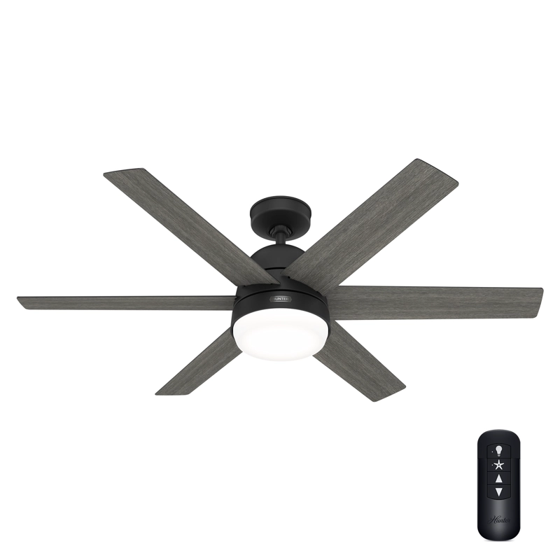 VENTILADOR TECHO HUNTER ARETE NEGRO - 6
