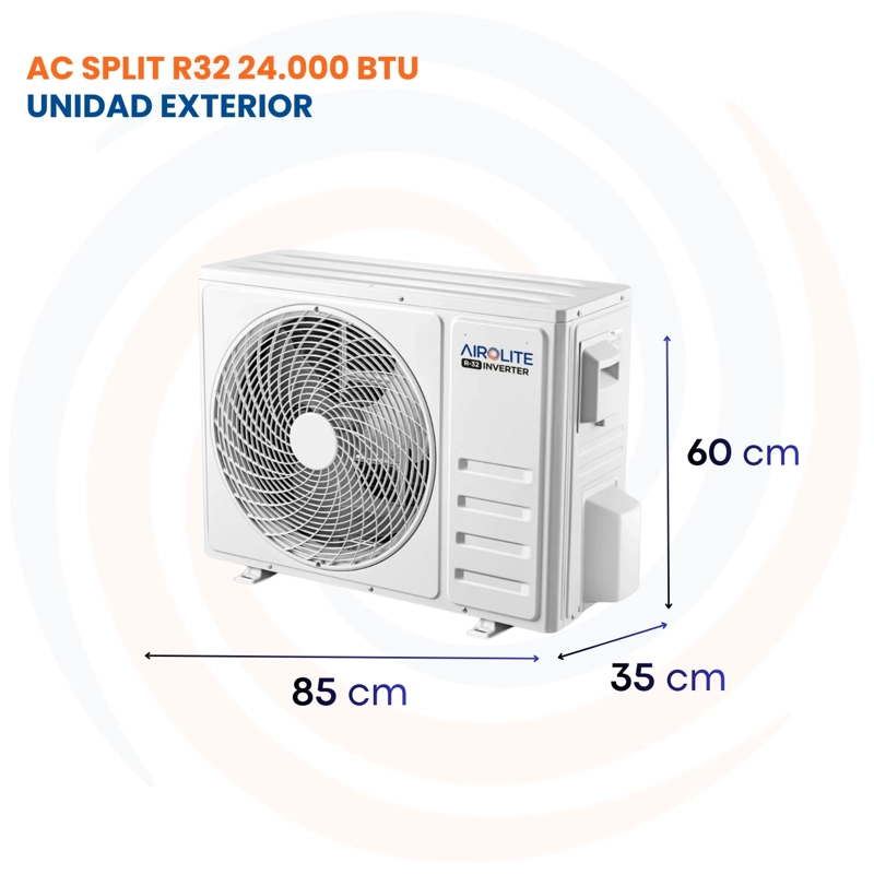 AIRE ACONDICIONADO SPLIT MURO FRIO-CALOR 24000 BTU INV AIROLITE - 8