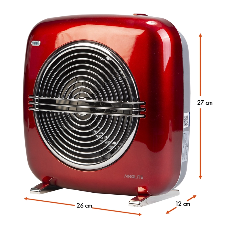 PACK TERMOVENTILADOR VINTAGE HT RETRO 2000R ROJO + BLANCO - 8