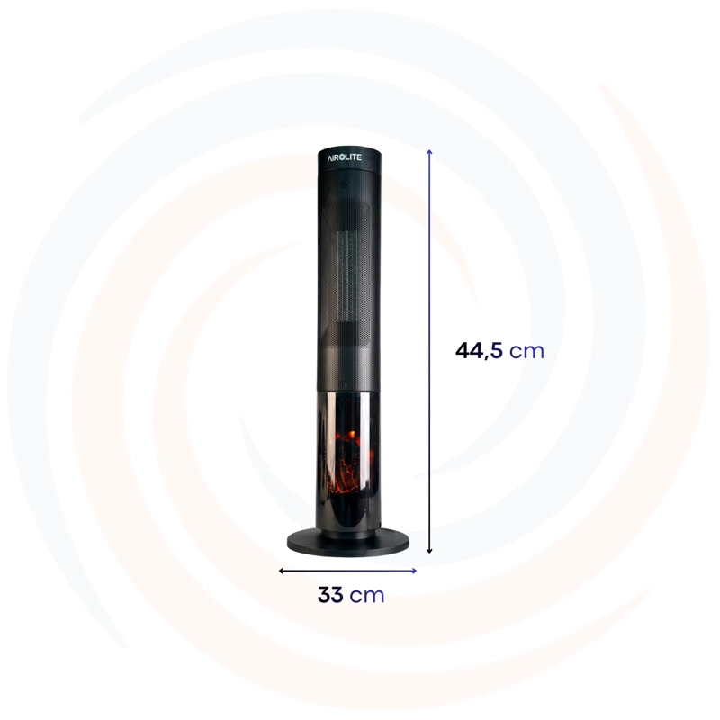 PACK CHIMENEA ELECTRICA HTV 200R + TERMOVENTILADOR VINTAGE ROJO HT RETRO 2000R - 10