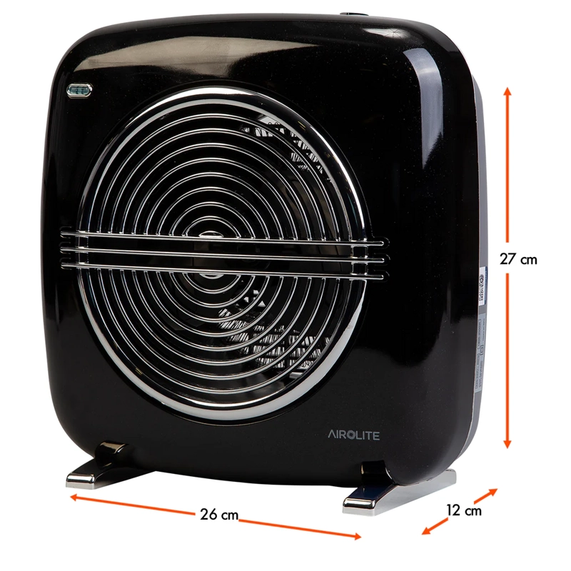 PACK CHIMENEA ELECTRICA HTV 200R + TERMOVENTILADOR VINTAGE NEGRO HT RETRO 2000N - 10
