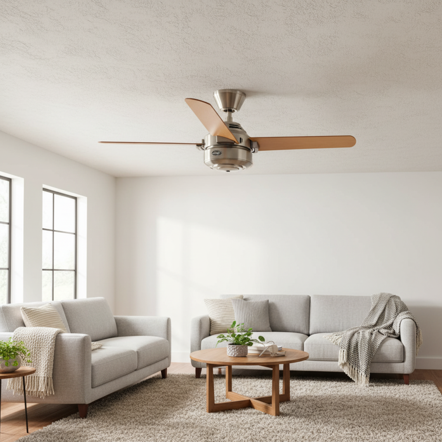 VENTILADOR DE TECHO HUNTER CARRERA NIQUEL 52 - 4