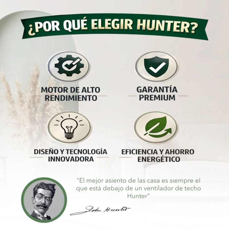 PACK X2 VENTILADOR DE TECHO HUNTER DANTE BLANCO 44 - 4