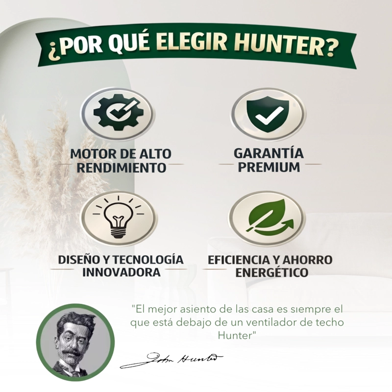 PACK X2 VENTILADOR DE TECHO HUNTER STILE BRONCE 46 - 4
