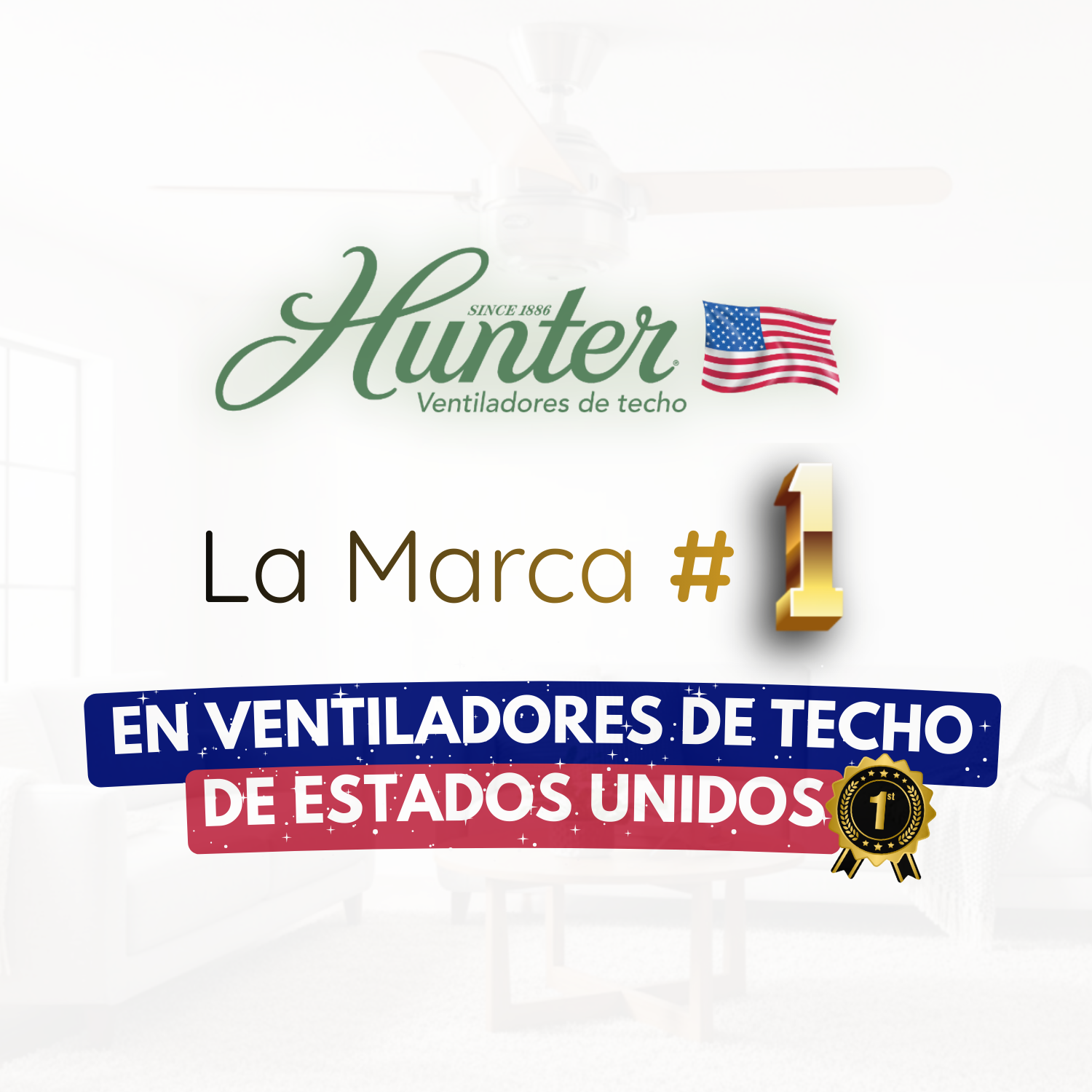 PACK X2 VENTILADOR DE TECHO HUNTER STILE BRONCE 46 - 5